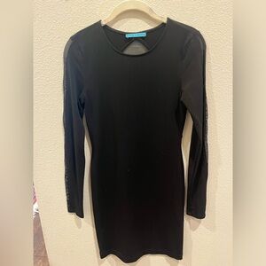 Alice Olivia knit and mesh mini dress